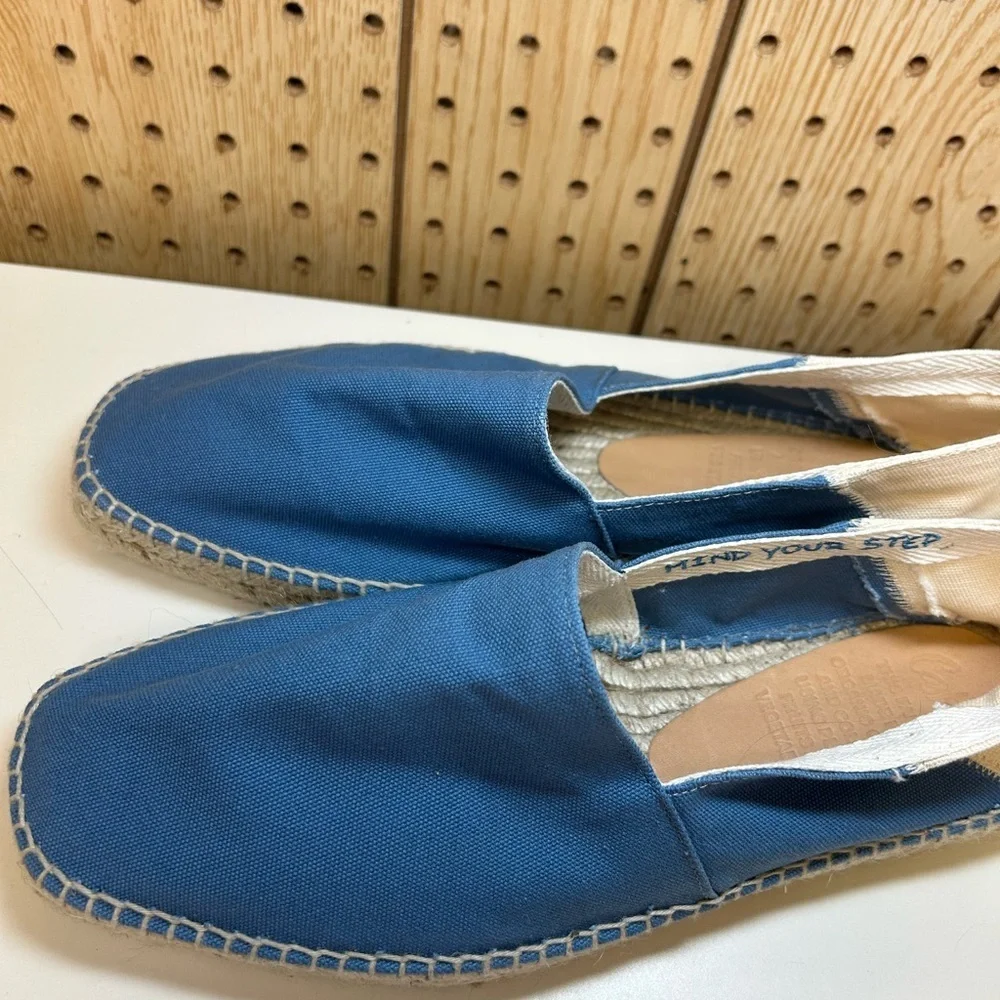 Castañer Blue Canvas Espadrille Slip-Ons